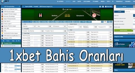 1xbet Bahis Oranları